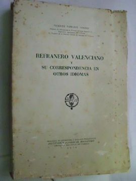 portada Refranero Valenciano y su Correspondencia en Otros Idiomas
