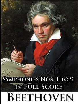 portada ludwig van beethoven - symphonies nos. 1 to 9 in full score (in English)