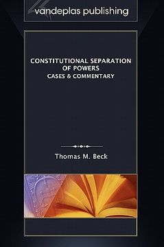 portada constitutional separation of powers: cases & commentary (en Inglés)