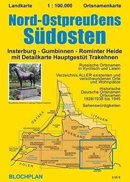 portada Landkarte Nord-Ostpreußens Südosten, 1: 100. 000: Landkarte vom Bereich Insterburg - Gumbinnen - Rominter Heide mit Detailkarte Hauptgestüt Trakehnen (Ostpreußen-Landkarten) (in German)