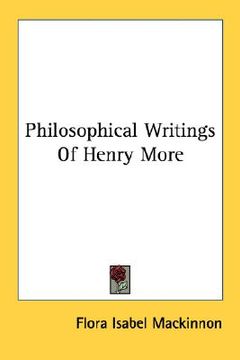 portada philosophical writings of henry more (en Inglés)