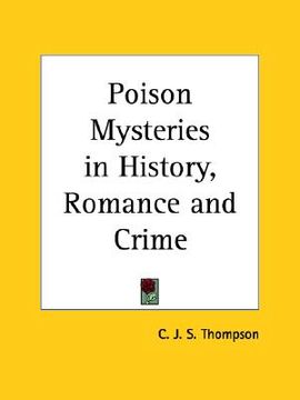 portada poison mysteries in history, romance and crime
