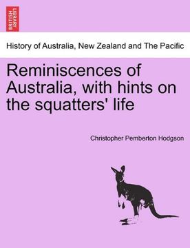 portada reminiscences of australia, with hints on the squatters' life (en Inglés)