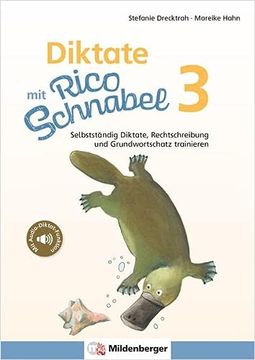 portada Diktate mit Rico Schnabel, Klasse 3: Selbstständig Diktate, Rechtschreibung und Grundwortschatz Trainieren (Rico Schnabel: Übungshefte Deutsch) (in German)