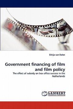 portada government financing of film and film policy (en Inglés)