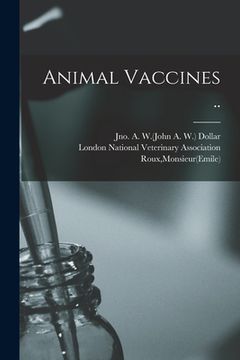 portada Animal Vaccines .. (in English)