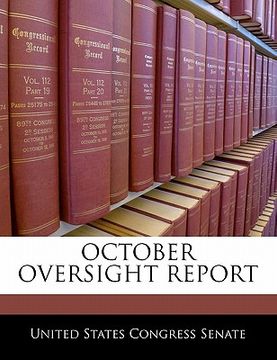 portada october oversight report (en Inglés)