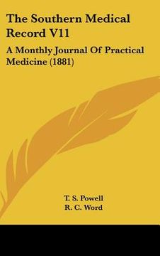 portada the southern medical record v11: a monthly journal of practical medicine (1881)