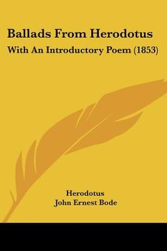 portada ballads from herodotus: with an introduc