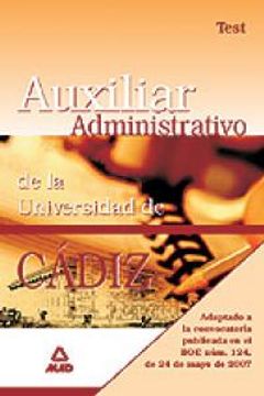 portada Escala auxiliar administrativa de la universidad de cádiz. Test