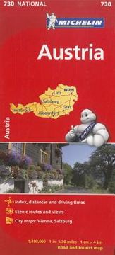 portada michelin austria road and tourist map (en Inglés)
