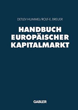 portada Handbuch Europäischer Kapitalmarkt (en Alemán)