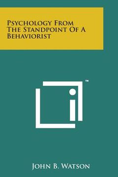 portada Psychology from the Standpoint of a Behaviorist (en Inglés)