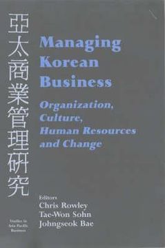 portada managing korean business: organization, culture, human resources and change