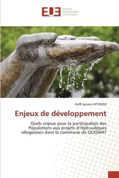portada Enjeux de développement (en Francés)