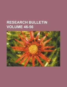 portada research bulletin volume 46-56 (in English)