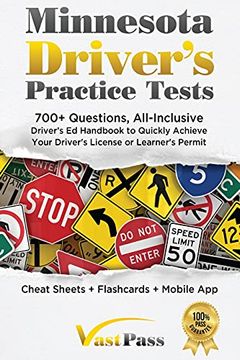portada Minnesota Driver's Practice Tests: 700+ Questions, All-Inclusive Driver's ed Handbook to Quickly Achieve Your Driver's License or Learner's Permit (Cheat Sheets + Digital Flashcards + Mobile App)