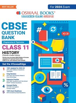 portada Oswaal CBSE Class 11 History Question Bank (2024 Exam) (en Inglés)