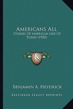 portada americans all: stories of american life of today (1920) (en Inglés)