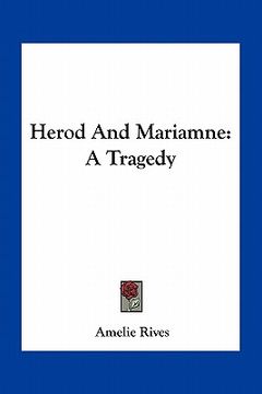 portada herod and mariamne: a tragedy (en Inglés)