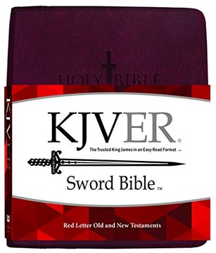 portada King James Version Easy Read Sword Value Thinline Bible Personal Size Burgundy Ultrasoft (libro en Inglés)