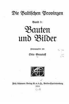 portada Die Baltischen Provinzen - Band 3 (in German)