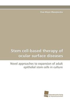 portada stem cell-based therapy of ocular surface diseases (en Inglés)