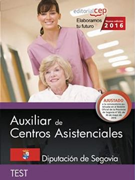 portada Auxiliar de Centros Asistenciales. Diputación de Segovia. Test
