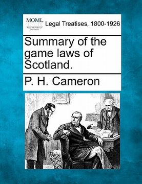 portada summary of the game laws of scotland. (en Inglés)