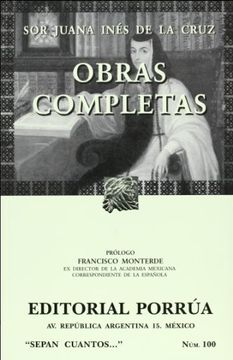 portada Sor Juana de la Cruz Obras Completas (in Spanish)