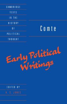 portada Comte: Early Political Writings Paperback (Cambridge Texts in the History of Political Thought) 