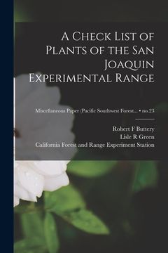 portada A Check List of Plants of the San Joaquin Experimental Range; no.23 (en Inglés)