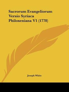 portada sacrorum evangeliorum versio syriaca philoxeniana v1 (1778) (en Inglés)