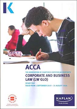 portada Corporate and Business law (Glo) - Study Text (Kaplan Approved Acca) (en Inglés)