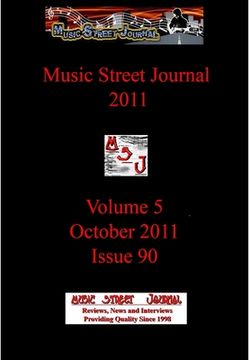 portada Music Street Journal 2011: Volume 5 - October 2011 - Issue 90 Hardcover Edition (in English)