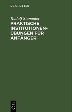 portada Praktische Institutionenübungen für Anfänger (in German)