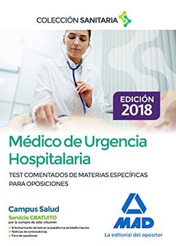 portada Médico de Urgencia Hospitalaria. Test Comentados de Materias Específicas Para Oposiciones (in Spanish)