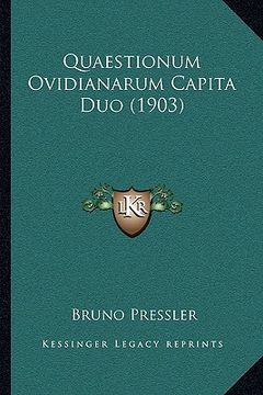 portada quaestionum ovidianarum capita duo (1903) (in English)