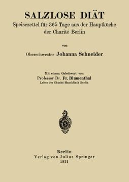 portada Salzlose Diät: Speisezettel für 365 Tage aus der Hauptküche der Charité Berlin (German Edition)