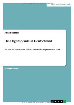 portada Die Organspende in Deutschland (German Edition) (in German)