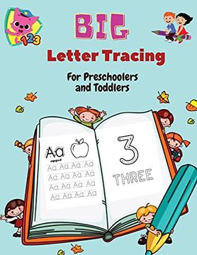 portada Big Letter Tracing for Preschoolers and Toddlers: Homeschool Preschool Learning Activities for 3+ Year Olds (Big abc Books) Tracing Letters, Numbers, dab and Find Letters, 100 Pages. (en Inglés)