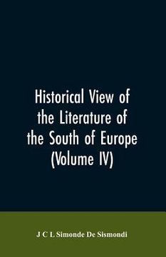 portada Historical View of the Literature of the South of Europe (Volume IV) (en Inglés)