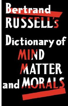 portada dictionary of mind matter and morals (en Inglés)