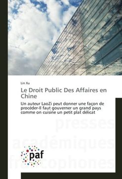 portada Le Droit Public Des Affaires en Chine (OMN.PRES.FRANC.)