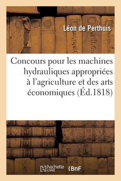 portada Concours pour les machines hydrauliques (in French)