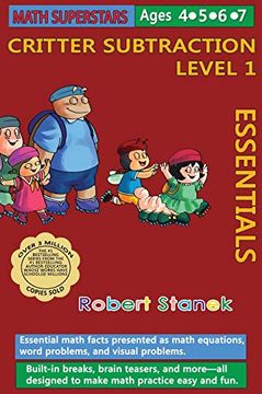 portada Math Superstars Subtraction Level 1, Library Hardcover Edition: Essential Math Facts for Ages 4 - 7 (4) (en Inglés)