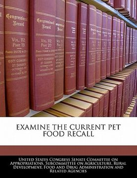portada examine the current pet food recall (in English)