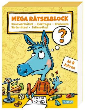 portada Mega Rätselblock - Kreuzworträtsel, Quizfragen, Knobeleien, Wörterrätsel, Zahlenrätsel: Ab 9 Jahre
