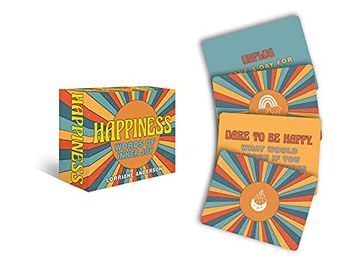 portada Happiness: Words of Inner Joy: (40 Full-Color Inspiration Cards) (en Inglés)