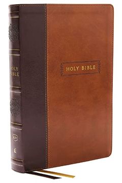 portada Kjv Holy Bible, Center-Column Reference Bible, Leathersoft, Brown, 73,000+ Cross References, red Letter, Thumb Indexed, Comfort Print: King James Version (in English)